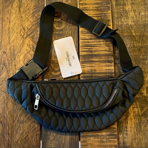 Handbags - Black Belt Bag with 2 pockets (NWT)